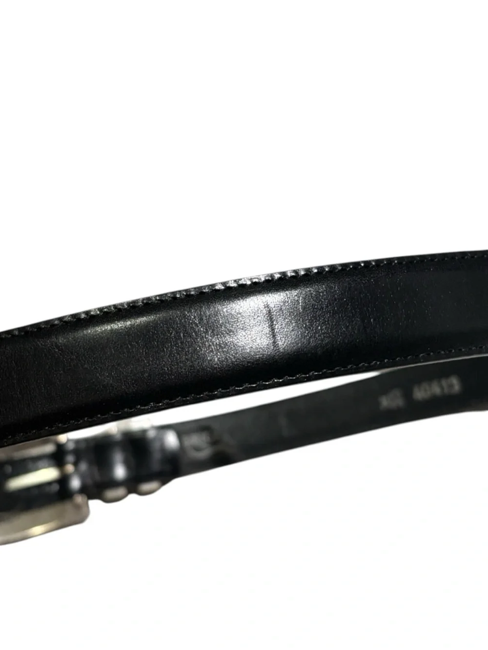 Brighton Black Leather Belt Size 30 Medium Silver Hardware Western Rodeo Unisex